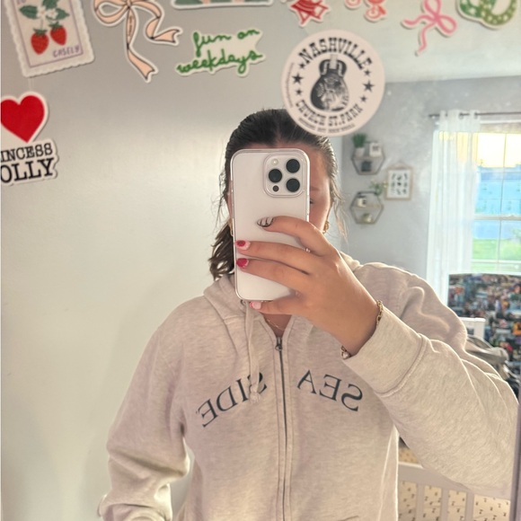 Seaside Gray Women's Hoodie - Picture 1 of 3